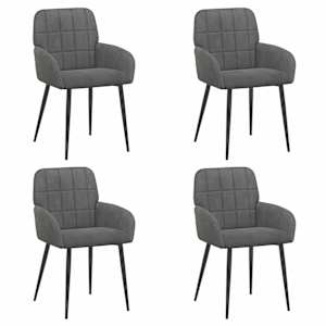 vidaXL S&ouml;&ouml;gitoa Toolid 4 tk Samet Tumehall 57 x 50 x 85 cm