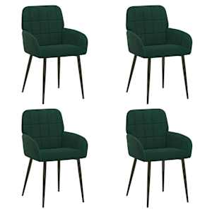 vidaXL S&ouml;&ouml;gitoa Toolid 4 tk Samet Tumeroheline 57 x 50 x 85 cm