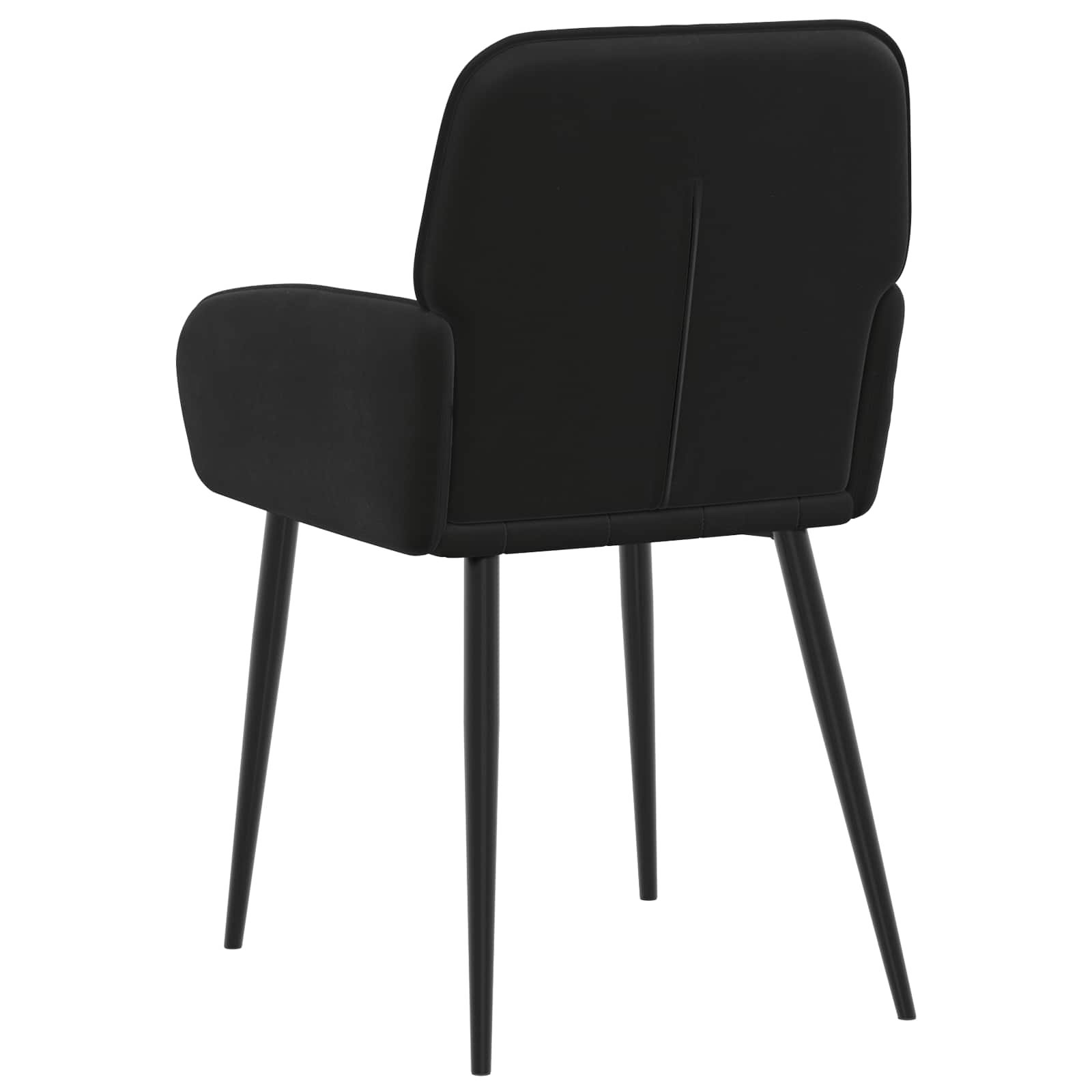 Jedilni stoli 4 pcs Žamet Črna 56,5 x 50 x 86 cm - slika 5