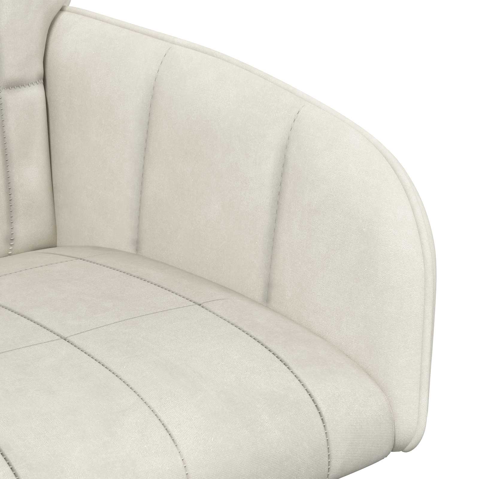 Jedilni stoli 4 pcs Žamet Krem 56,5 x 50 x 86 cm - slika 6