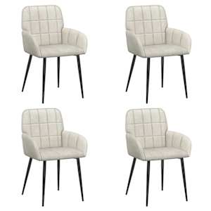 vidaXL S&ouml;&ouml;gitoa Toolid 4 tk Samet Kreemjas 57 x 50 x 85 cm