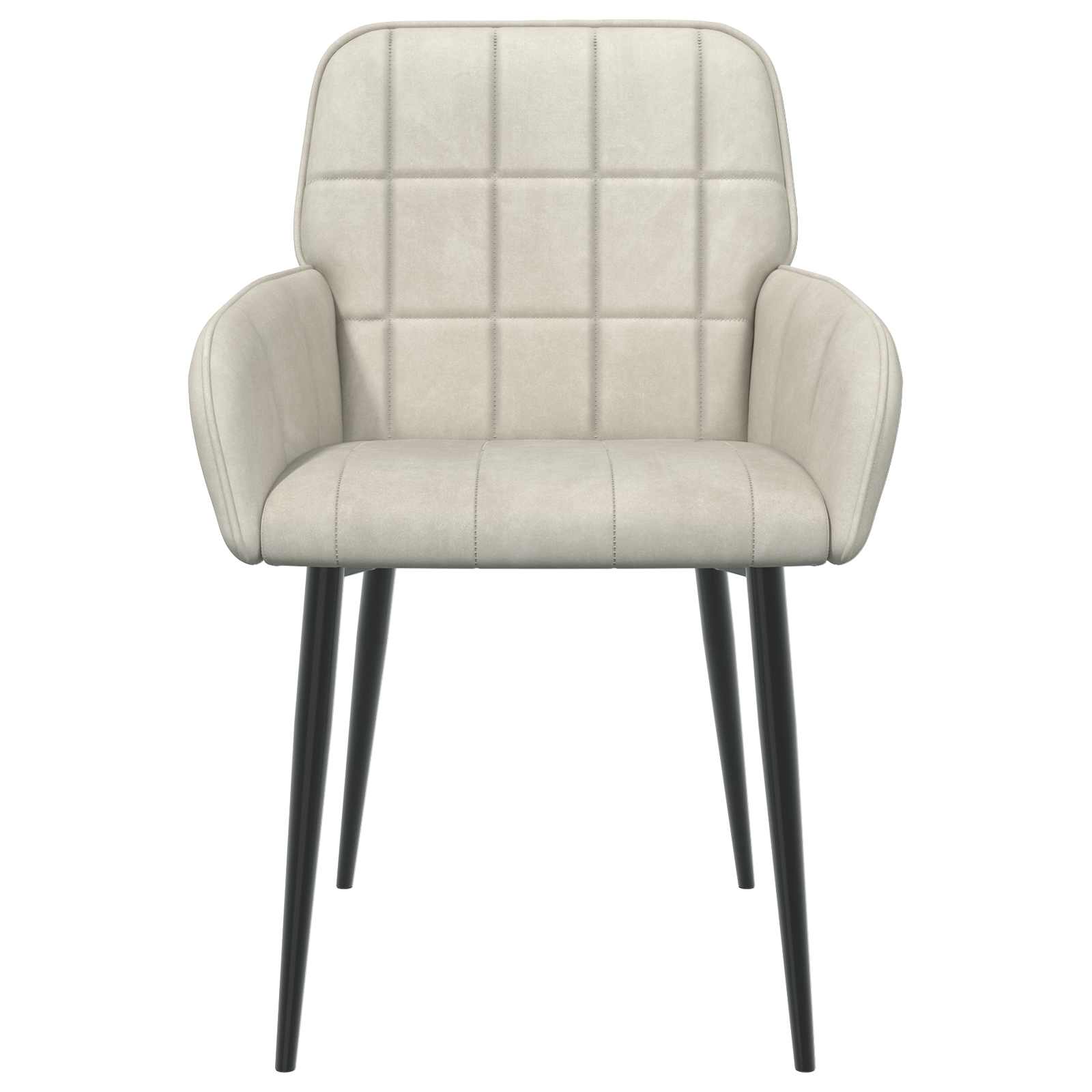 Jedilni stoli 4 pcs Žamet Krem 56,5 x 50 x 86 cm - slika 3