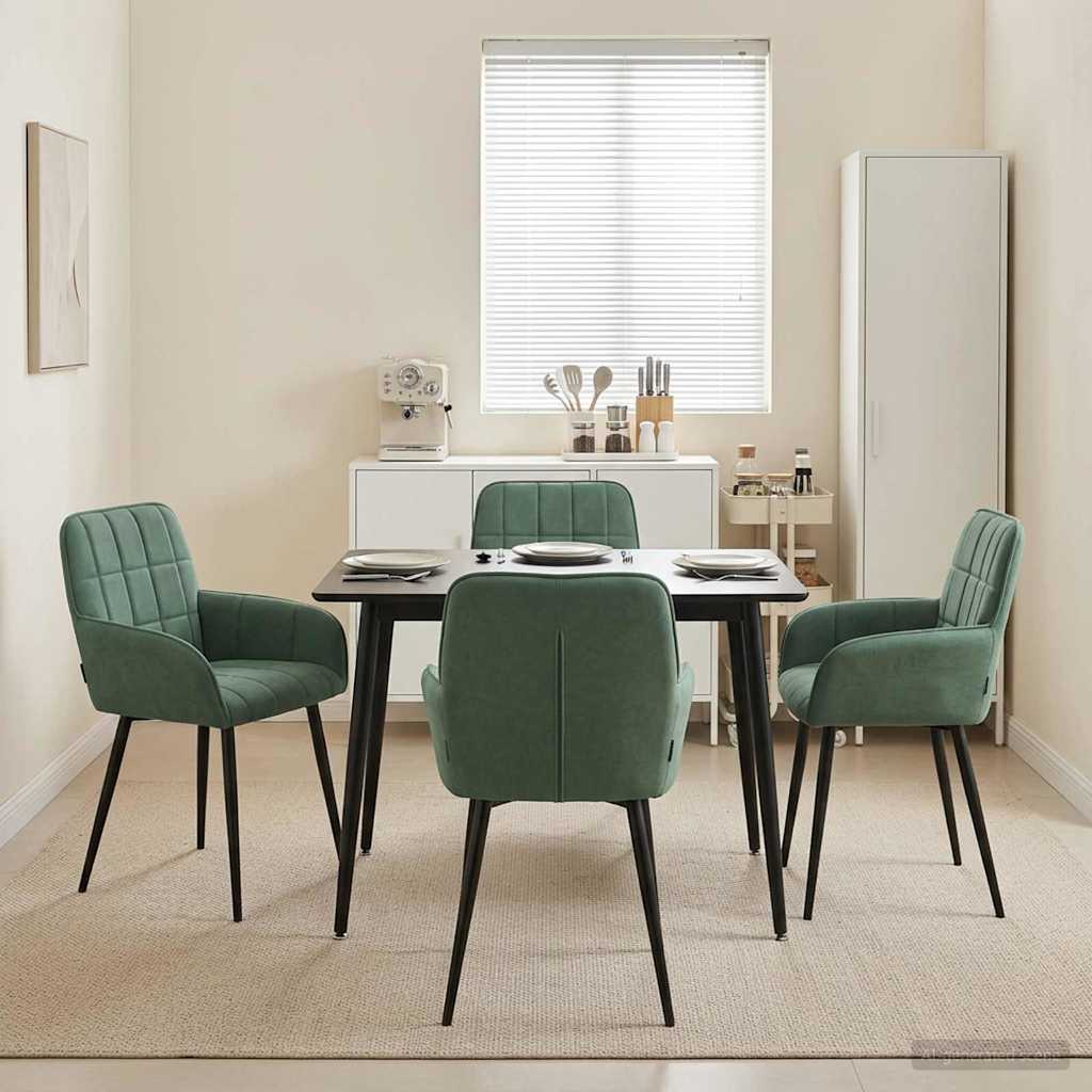 vidaXL Matstolar 4 st Sammet Havgr&ouml;n 56.5 x 50 x 85 cm