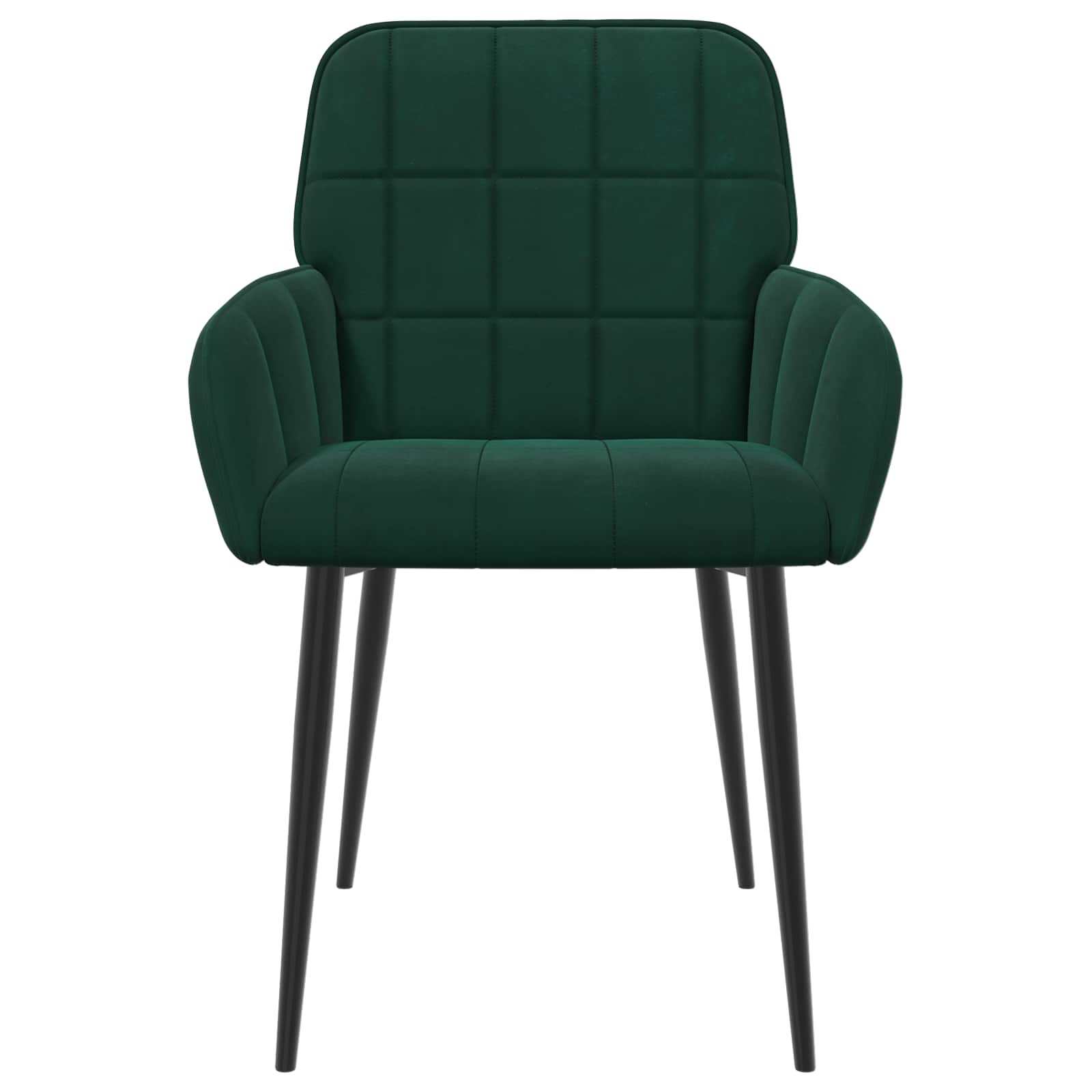 Jedilni stoli 6 pcs Žamet Temno zelena 56,5 x 50 x 86 cm - slika 3
