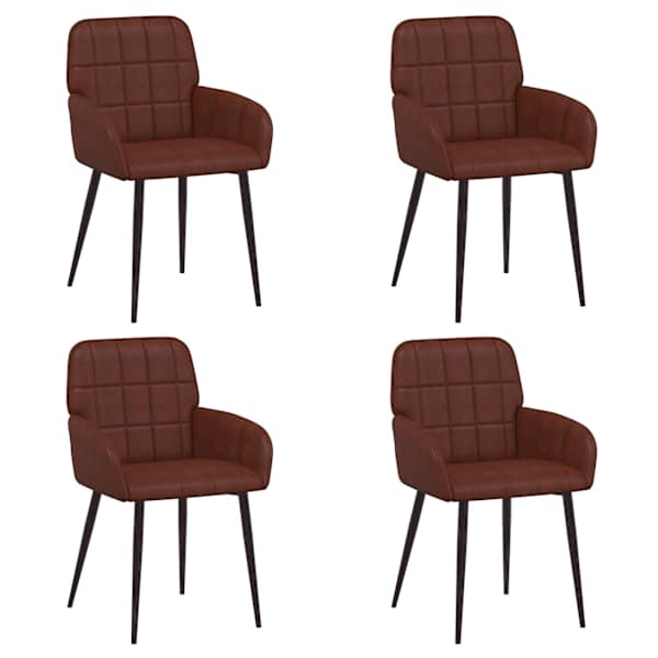 vidaXL S&ouml;&ouml;gitoa Toolid 4 tk Kunstnahk K&uuml;&uuml;riv Pruun 57 x 50 x 85 cm