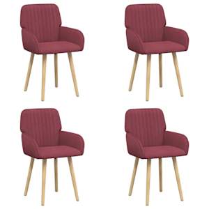 vidaXL S&ouml;&ouml;gitoa Toolid 4 tk kangas Veinpunane 56,5 x 50 x 87,5 cm