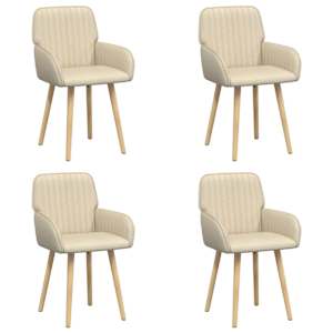 vidaXL S&ouml;&ouml;gitoa Toolid 4 tk kangas Kreemjas 56,5 x 50 x 87,5 cm