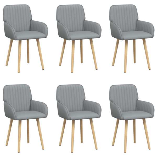 vidaXL S&ouml;&ouml;gitoa Toolid 6 tk kangas Helehall 56,5 x 50 x 87,5 cm