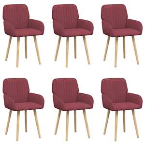 vidaXL S&ouml;&ouml;gitoa Toolid 6 tk kangas Veinpunane 56,5 x 50 x 87,5 cm