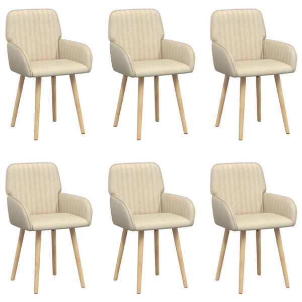 vidaXL S&ouml;&ouml;gitoa Toolid 6 tk kangas Kreemjas 56,5 x 50 x 87,5 cm