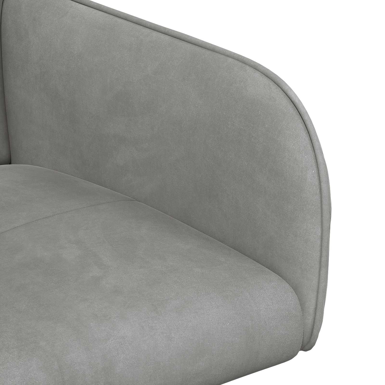 vidaXL Jedilni stoli 4 pcs Žamet Svetlo siva 59 x 56,5 x 86 cm - slika 6