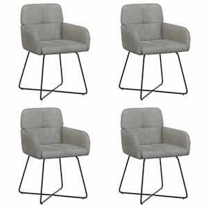 vidaXL S&ouml;&ouml;gitoa Toolid 4 tk Samet Helehall 59 x 56,5 x 86 cm