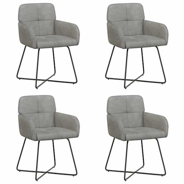 vidaXL S&ouml;&ouml;gitoa Toolid 4 tk Samet Helehall 59 x 56,5 x 86 cm