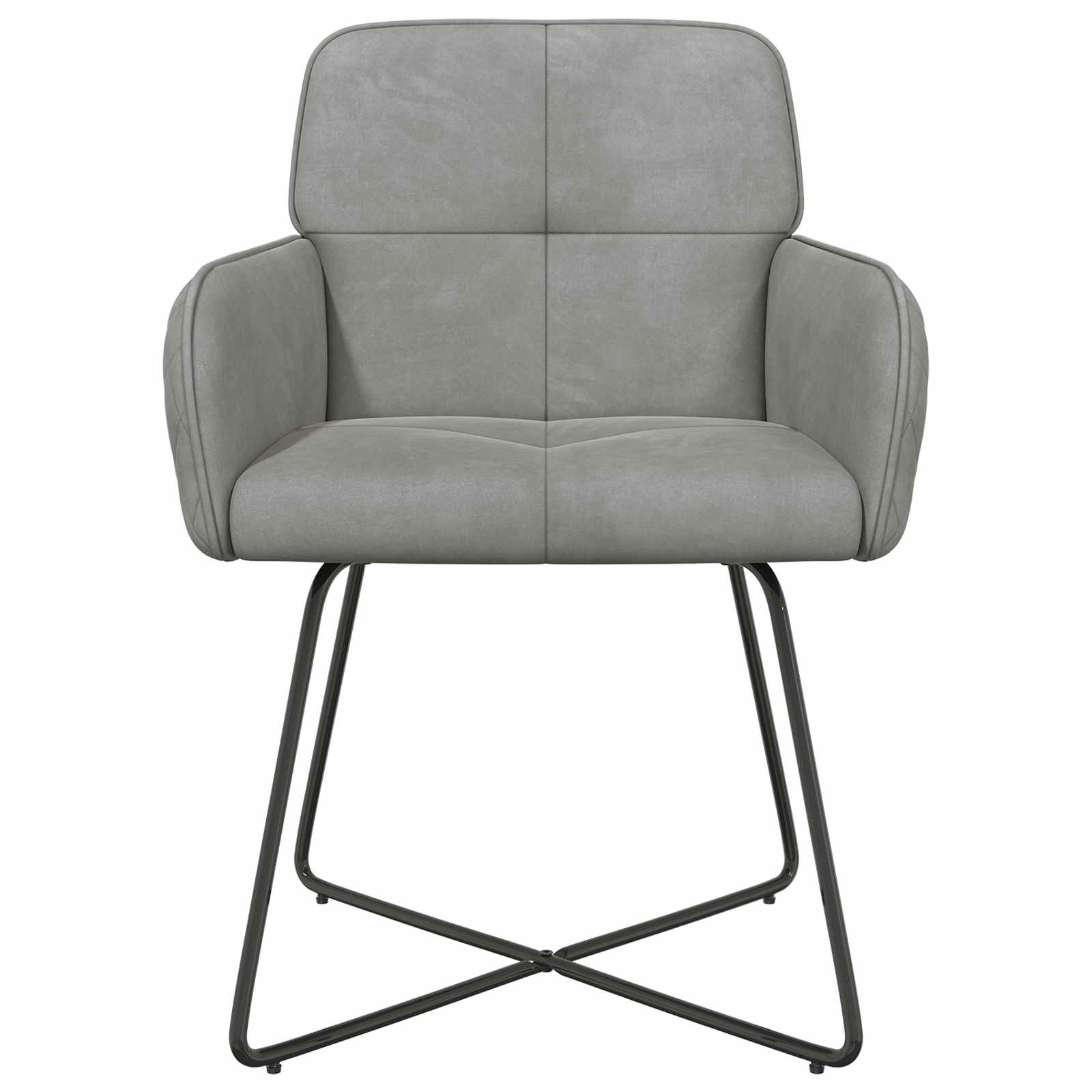vidaXL Jedilni stoli 4 pcs Žamet Svetlo siva 59 x 56,5 x 86 cm - slika 3