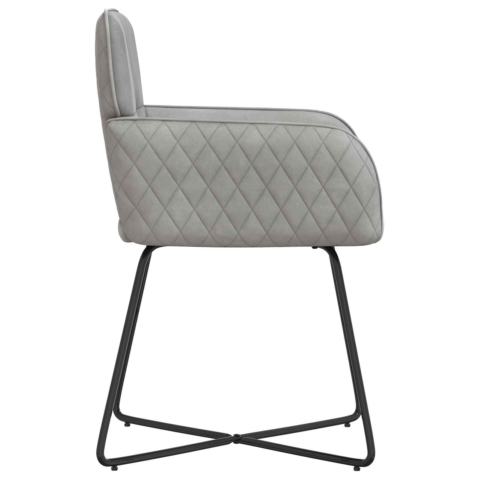 vidaXL Jedilni stoli 4 pcs Žamet Svetlo siva 59 x 56,5 x 86 cm - slika 4