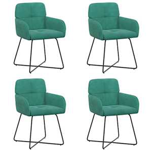 vidaXL S&ouml;&ouml;gitoa Toolid 4 tk Samet T&uuml;rkiis 59 x 56,5 x 86 cm