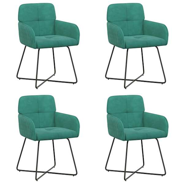 vidaXL S&ouml;&ouml;gitoa Toolid 4 tk Samet T&uuml;rkiis 59 x 56,5 x 86 cm