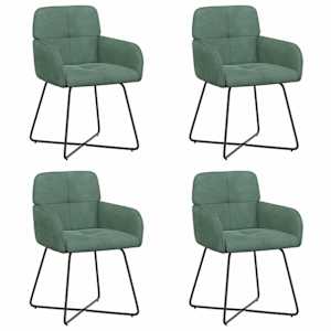 vidaXL S&ouml;&ouml;gitoa Toolid 4 tk Samet Mere Roheline 59 x 56,5 x 86 cm