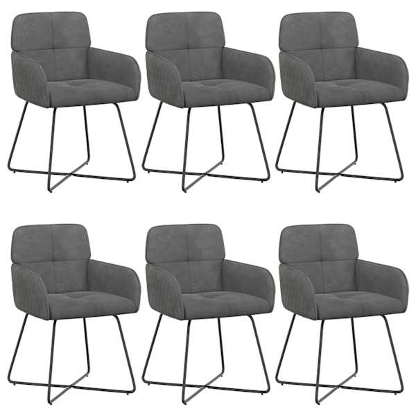 vidaXL S&ouml;&ouml;gitoa Toolid 6 tk Samet Tumehall 59 x 56,5 x 86 cm