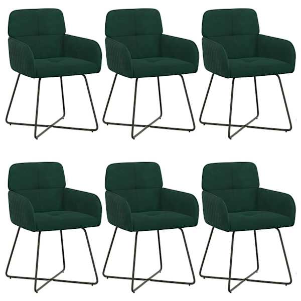 vidaXL S&ouml;&ouml;gitoa Toolid 6 tk Samet Tumeroheline 59 x 56,5 x 86 cm