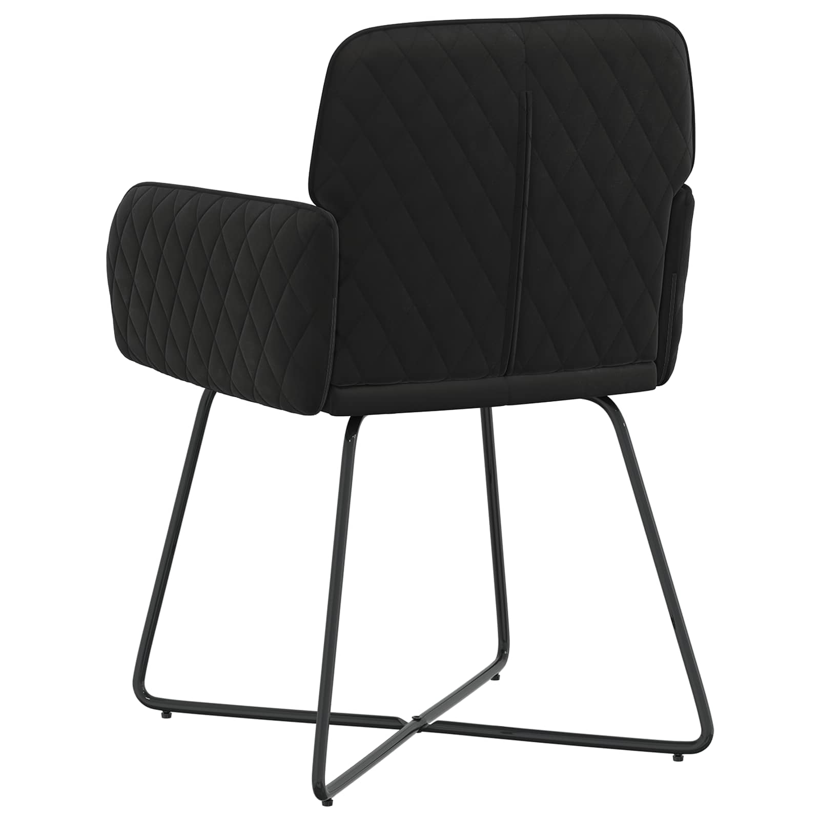 Jedilni stoli 6 pcs Žamet Črna 59 x 56,5 x 86 cm - slika 5