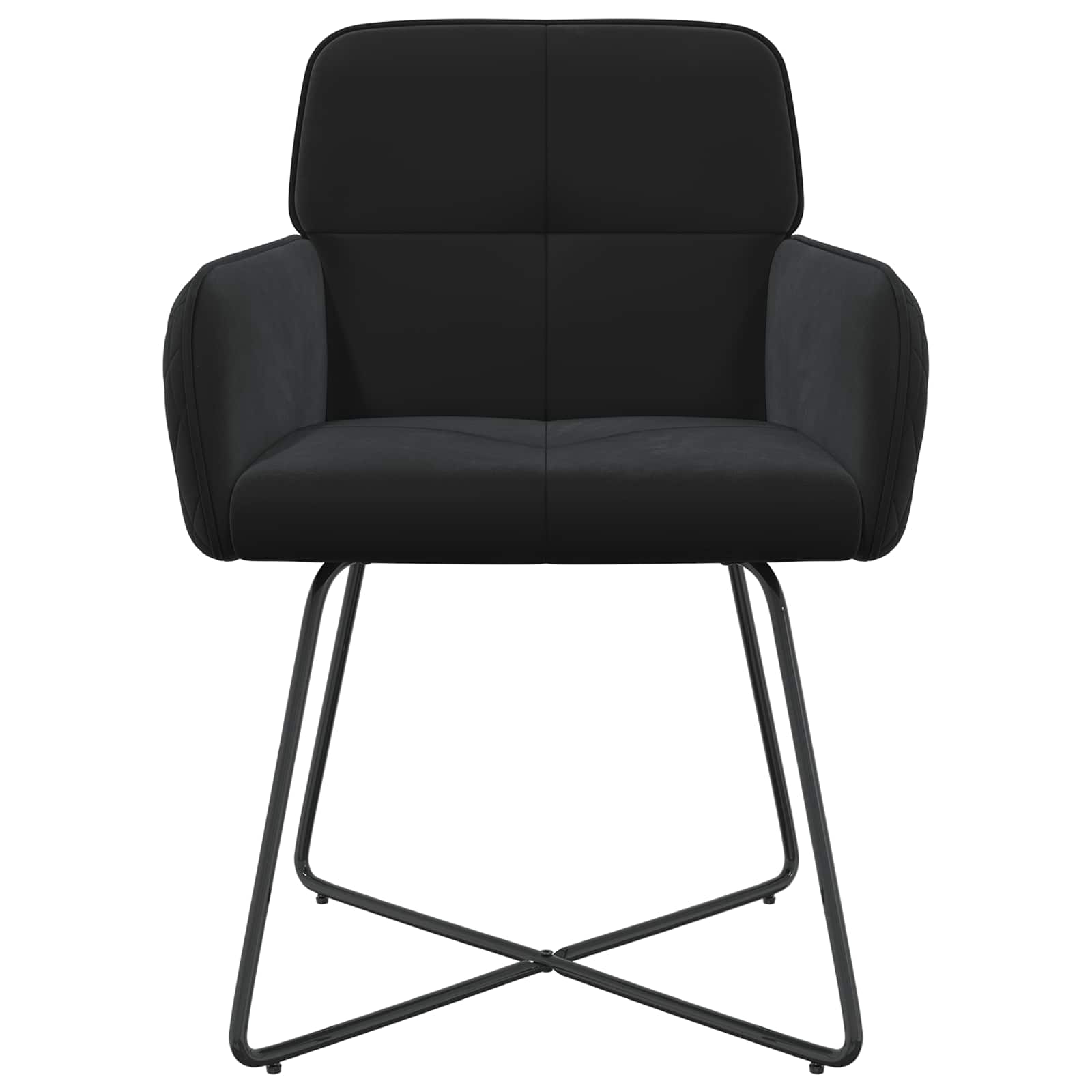 Jedilni stoli 6 pcs Žamet Črna 59 x 56,5 x 86 cm - slika 3