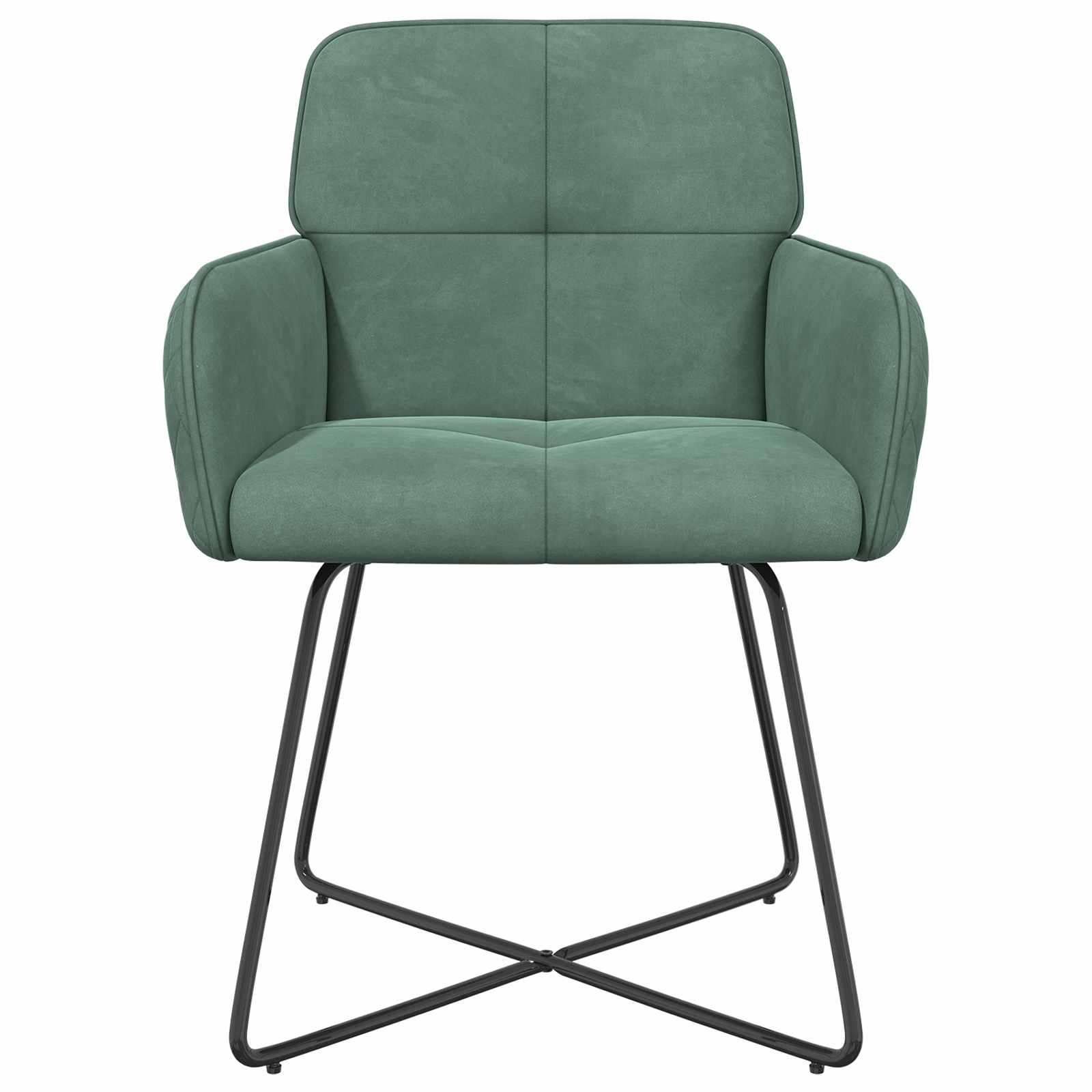 vidaXL Jedilni stoli 6 pcs Žamet Morsko zelena 59 x 56,5 x 86 cm - slika 3