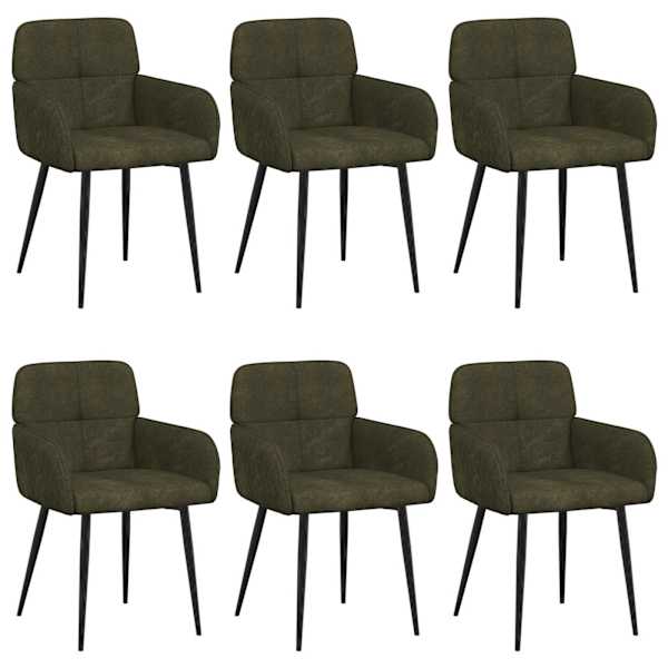 vidaXL S&ouml;&ouml;gitoa Toolid 6 tk Kunstsuede nahk Armee rohelis