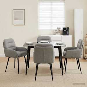 Jedilni stoli 4 pcs Žamet Svetlo siva 59 x 59,5 x 90 cm