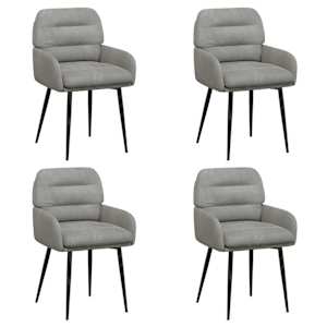 vidaXL S&ouml;&ouml;gitoa Toolid 4 tk Samet Helehall 59 x 59,5 x 90 cm