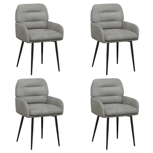 vidaXL S&ouml;&ouml;gitoa Toolid 4 tk Samet Helehall 59 x 59,5 x 90 cm