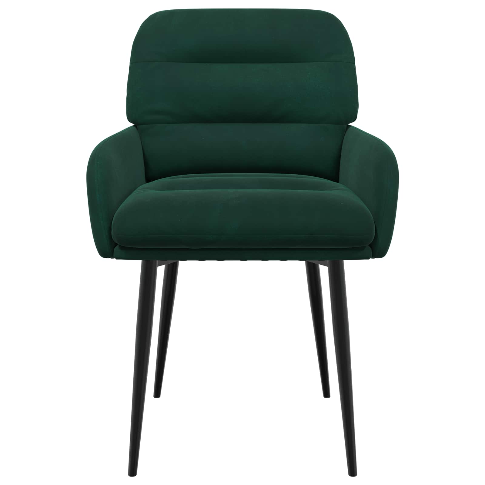 vidaXL Jedilni stoli 4 pcs Žamet Temno zelena 59 x 59,5 x 90 cm - slika 3