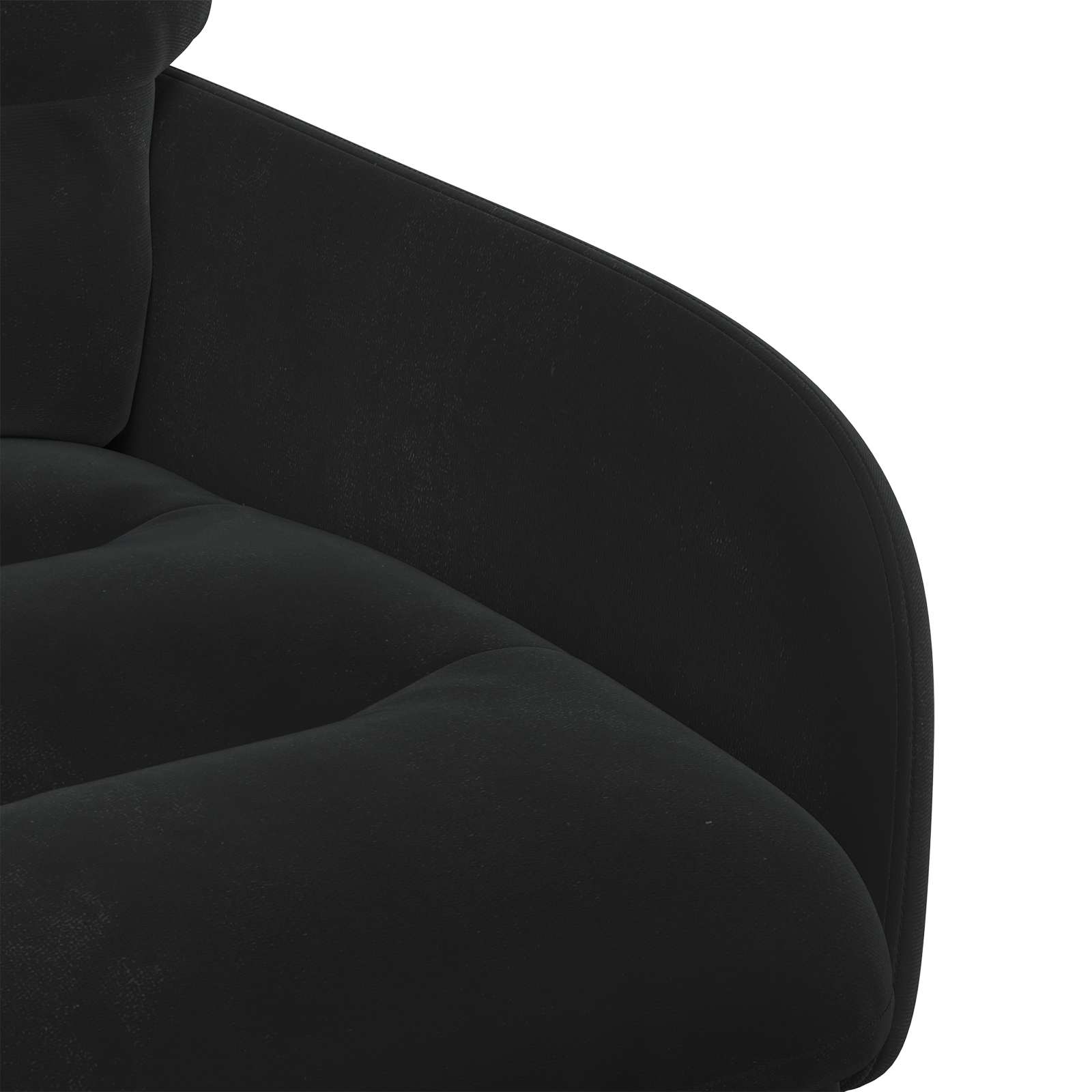 Jedilni stoli 4 pcs Žamet Črna 59 x 59,5 x 90 cm - slika 6