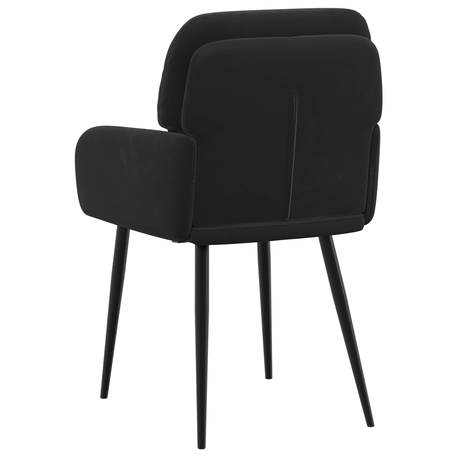 Jedilni stoli 4 pcs Žamet Črna 59 x 59,5 x 90 cm - slika 5