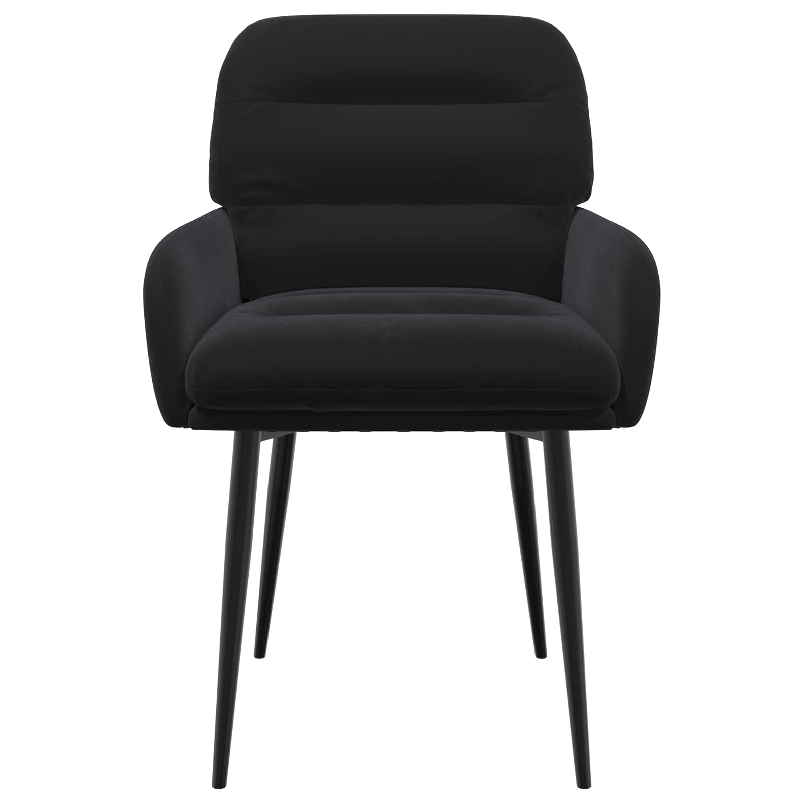 Jedilni stoli 4 pcs Žamet Črna 59 x 59,5 x 90 cm - slika 3