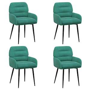 vidaXL S&ouml;&ouml;gitoa Toolid 4 tk Samet T&uuml;rkiis 59 x 59,5 x 90 cm