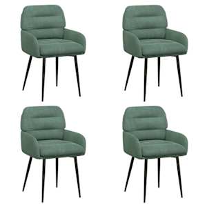 vidaXL S&ouml;&ouml;gitoa Toolid 4 tk Samet Mere Roheline 59 x 59,5 x 90 cm