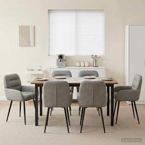 Jedilni stoli 6 pcs Žamet Svetlo siva 59 x 59,5 x 90 cm