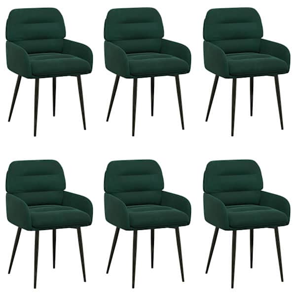 vidaXL S&ouml;&ouml;gitoa Toolid 6 tk Samet Tumeroheline 59 x 59,5 x 90 cm