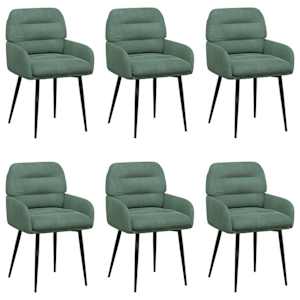 Jídelní židle 6 pcs Samet Mořská zelená 59 x 59,5 x 90 cm - obrázek 2