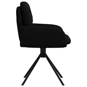 Otočné jídelní židle 4 pcs Umělá kůže Černá 59 x 59,5 x 90 cm - obrázek 4