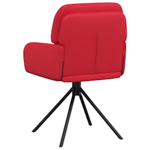 Otočné jídelní židle 4 pcs Umělá kůže Červená 59 x 59,5 x 90 cm - obrázek 5