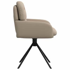 Otočné jídelní židle 4 pcs Umělá kůže Cappuccino - obrázek 4