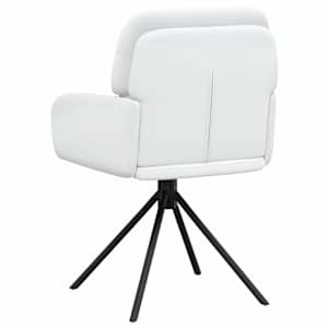 Otočné jídelní židle 4 pcs Umělá kůže Bílá 59 x 59,5 x 90 cm - obrázek 5