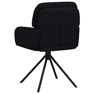 Otočné jídelní židle 6 pcs Umělá kůže Černá 59 x 59,5 x 90 cm - obrázek 5