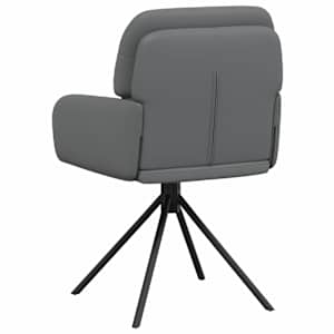 Otočné jídelní židle 6 pcs Umělá kůže Šedá 59 x 59,5 x 90 cm - obrázek 5
