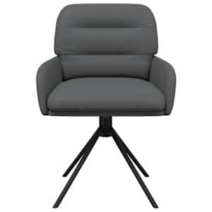Otočné jídelní židle 6 pcs Umělá kůže Šedá 59 x 59,5 x 90 cm - obrázek 3