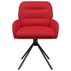 Otočné jídelní židle 6 pcs Umělá kůže Červená 59 x 59,5 x 90 cm - obrázek 3