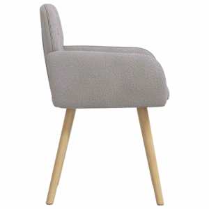 Jídelní židle 4 pcs Bouclé Světle šedá 59 x 57 x 85 cm - obrázek 4