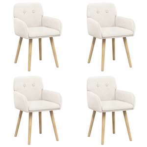 vidaXL S&ouml;&ouml;gitoa Toolid 4 tk Boucl&eacute; Kreemjas 59 x 57 x 85 cm
